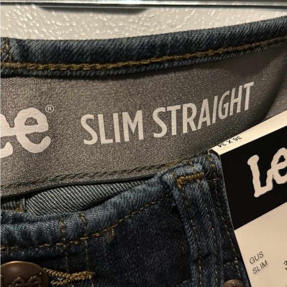 NEW! Lee Men's Active Stretch Slim Fit Straight Denim Jeans Mid-rise - Picture 2 of 11